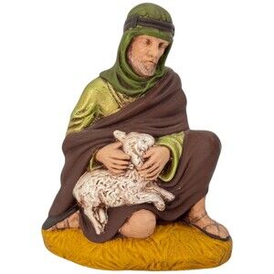 Holland Mold Christmas Nativity Kneeling Shepherd Lamb Figurine Replacement